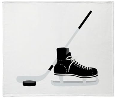 CafePress Hockey Stick Skate Puck Throw Blanket Super Soft Fleece Plush Throw Blanket, 60x50