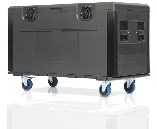 ECGOIOE Valigia da strada con ruote, 111,8 x 55,9 x 61 cm, professionale, impilabile, resistente, ATA, per attrezzatura audio professionale e DJ