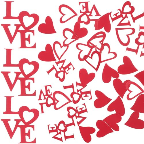 HOMOCONO Coriandoli per Matrimonio Rossi in Carta 100 Pezzi Forma Creativa, Decorazione Romantica e Facile da Spargere per Feste e Anniversari