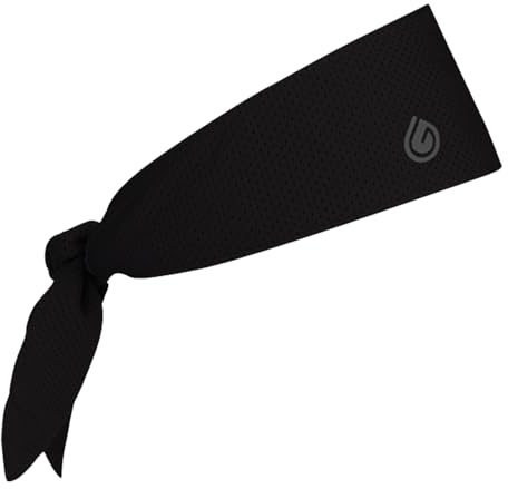 Gymwrap 2.0 Sweat-Wicking Workout Headband - Athletic Non Slip Workout Headbands for Men and Women, Adjustable Wide Fabric Headband for Gym, Running, Yoga, Sports, and Outdoor Activities - Black