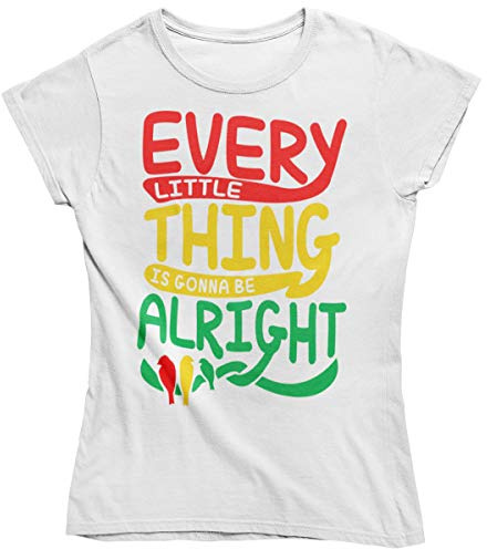 Vulfire Maglietta Donna Every Little Things is Gonna be Alright, Idea Regalo Hippie Maglia