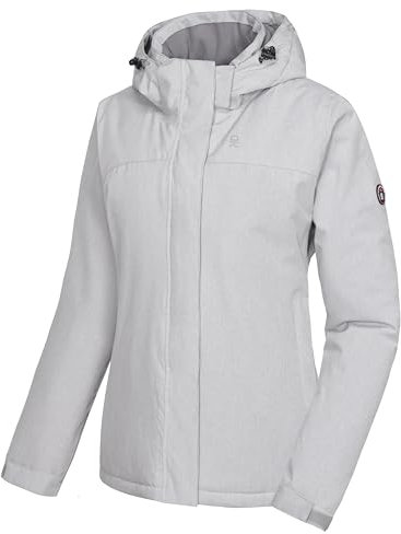 Little Donkey Andy Chaqueta impermeable de esquí Snowboard para mujer Abrigo cálido a prueba de viento con capucha desmontable