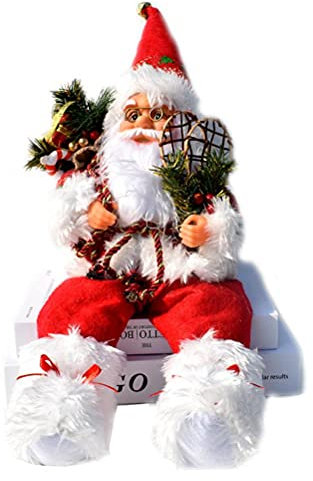 Roexboz Weihnachtsmann sitzend Weihnachtsvitrine Dekoration 57cm Weihnachtsmann Dekofigur Nikolaus Innen und Außen