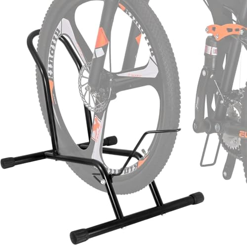 Bike Stand Floor Bike Rack for Storage Indoor/Outdoor, Front and Rear Wheel Parking Rack Stand Perfect for 16-29 Bicycles