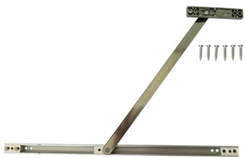 VERSA™ uPVC Door Restrictor Stay Safety Door Window 90° Arm 360mm for uPVC, Wooden, Aluminium, Patio, French Doors & Windows to Prevent Slamming Doors, Versatile No Door Hold Open