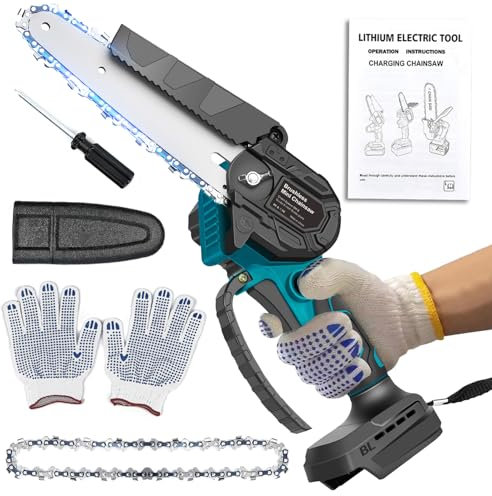 Makita - Mini motosierra eléctrica de 18 V, 600 W, sin escobillas, motosierra eléctrica de 15,2 cm, motosierra de mano para tijeras de jardín, corte de madera (sin batería)
