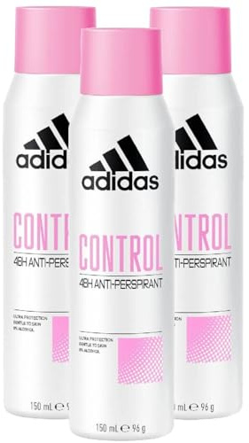 3-pack adidas deodorantspray deodorant anti-perspirant spray kontroll 3 x 150 ml