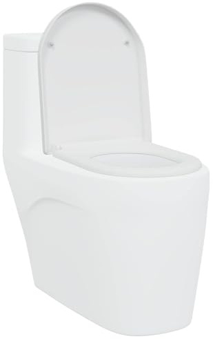 vidaXL Toalettstol Vit 49 x 36 x 4 cm Duroplast