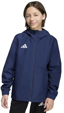 adidas unisex - barn Entrada26 All Weather Kids Coat, team navy blue 2/white, 11-12 Years