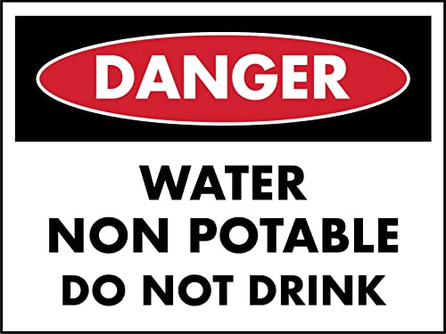 Pericolo Acqua Non Potabile Non Bere Cartello Di Avvertimento Cartelli Metallo Cartello Decorativo Poster Metal Per Soggiorno Cafe Casa Club S