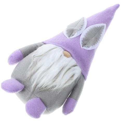 Milisten Poupée GNOME Lapin de Pâques Pourpre en Tissu Pelucheux