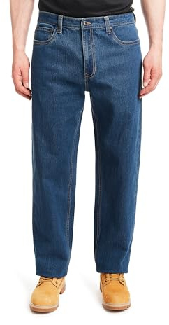 Smith's Workwear Men's Stretch 5 Pocket Work Jean, LIGHTVINTAGE WASH, 36W x 30L
