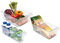 Rotho Kühlschrankorganizer Loft 3-teilig in transparent, Plastik, 45 x 35 x 25 cm