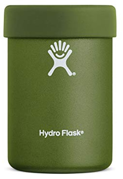 Hydro Flask Can Cooler Cup - Stainless Steel & Vacuum Insulated - Removable Rubber Boot - 12 oz, Olive