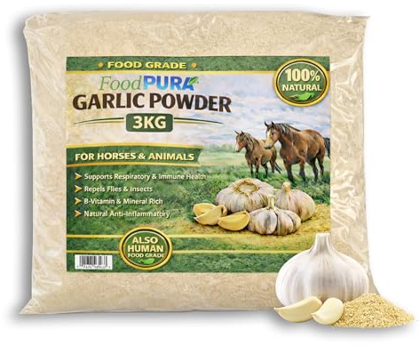 FOOD PURA® 3KG Garlic Powder - Horse Animal Feed Supplement. Also Human FOOD Grade FRESH Stock!