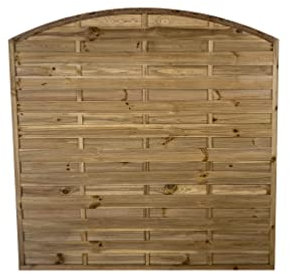 Forest Garden 1.8m x 1.8m Pressure Treated Decorative Dome Top Fence Panel - Pack of 3