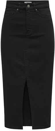 ONLY ONLSIRI Female Denim Skirt, Black Denim, M