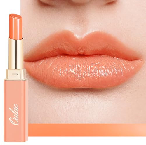 Oulac 2 in1 Lippenstift und Lip Balm, Saftiger und Glänzender lippenpflege Lippenstift,Geschmeidige und Hydratisierte Lippen, Glänzendes Finish für trockene, rissige Lippen, Vegan (21) Juicy Melon