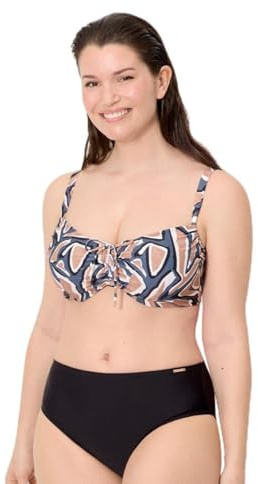 YSABEL MORA. Top Bikini Reductor Estampado. con Aro Y Sin Relleno QueCompresión En Copa Y Espaldilla para Repartir El Volumen Uniformemente. Colección Beach.