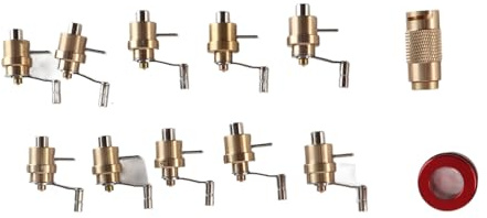 Sxhlseller Juego de Enrollador Mainspring, Herramienta de Reparación de Relojes de Latón con 10 Manivelas y Caja de Almacenamiento para Relojeros y Entusiastas del Bricolaje, Compatible con ETA 2824