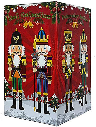4 Piece 12 Inch Nutcracker Figures Soldier Doll Decoration Figurine Collection Christmas Ornament Holiday House Present