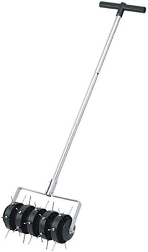 REMI TOOLS LTD Lawn Aerator Heavy-Duty Rolling Outdoor Garden Manual Grass Seed Roller Spikes with Gardening Tool Grass Soil Compact Style Garden Grass Patio Yard