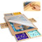 Becko US Puzzle Board with Cover & 6 Press Open/Close Drawers, Wooden Jigsaw Puzzle Table with Colored Drawers, Portable Puzzle Storage with Smooth Flannelette Tabletop for 1500 Piece Jigsaw Puzzles