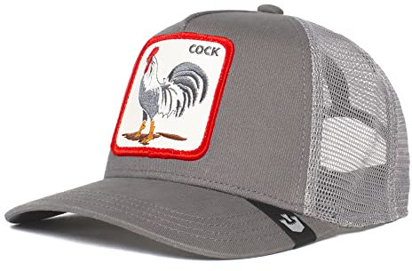Goorin Bros. The Farm Trucker-Kappe aus Netzstoff für Damen und Herren, Grau (Rooster Truckin), Einheitsgröße