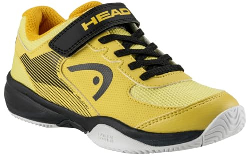 HEAD Mixte Enfant Sprint Velcro 3.0 Kids Chaussures de Tennis, Banana Noir, 30.5 EU