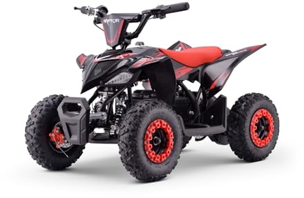 Beneo Motors ATV - Mini Quad para niños Raptor Rojo - 800 W 36 V 12 Ah a partir de 3 años