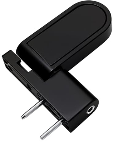 Monlech 1 cerniera per porta con doppi vetri in UPVC, cerniera per porta in PVC resistente, regolazione multidirezionale 3D, cerniera per porta e finestra in acciaio plastico (nero, tipo A)