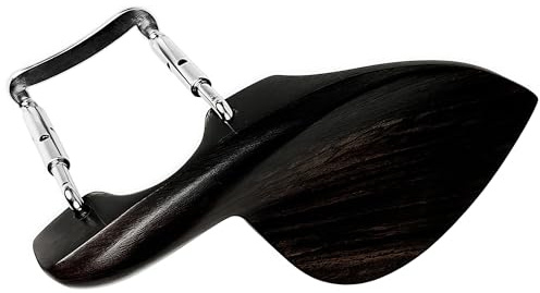 Musiin Soporte para barbilla para violín 1/2, color madera natural, ajuste cómodo, con soporte estándar, accesorio esencial para violines