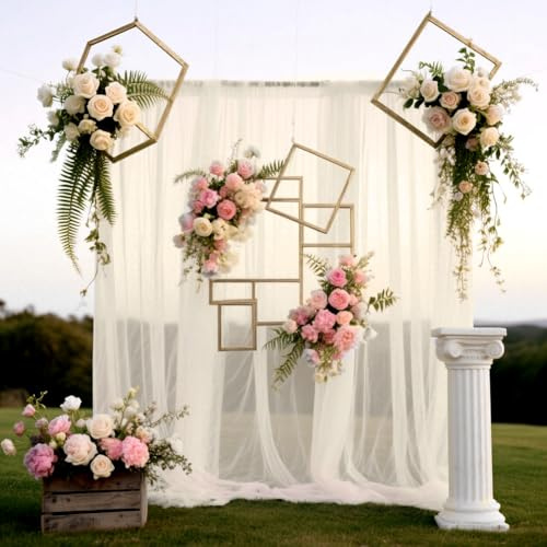 5m x 160cm Tissu Organza, Tulle Rose Vendu au Mètre, Tulle Souple pour la Couture, Tissu en Maille pour la Décoration pour Arbor Mariage Rideau Décoration Libre Arc de Triomphe Cérémonie