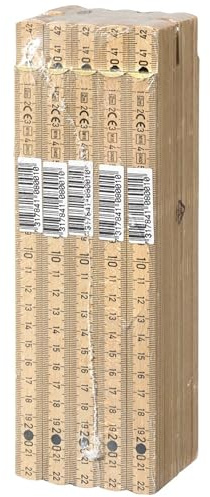 10 x Hultafors Zollstock Gliedermaßstab Blockmeter 2 Meter (braun)