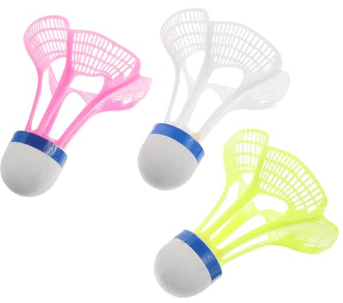 Healvian Volani da Badminton in Nylon Resistenti al Vento Set da 3 Pezzi per Allenamento Indoor e Outdoor Palline Sportive per Fitness e Competizioni