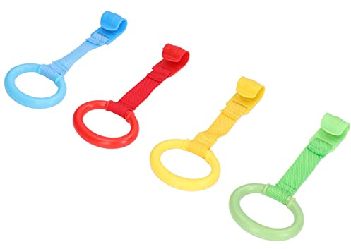 Generic Anneaux de Traction pour bébé, Conception Ergonomique Pratique pour Assistant de Marche des Tout-petits, 4 Pièces en Matière Plastique pour Berceaux et Familles