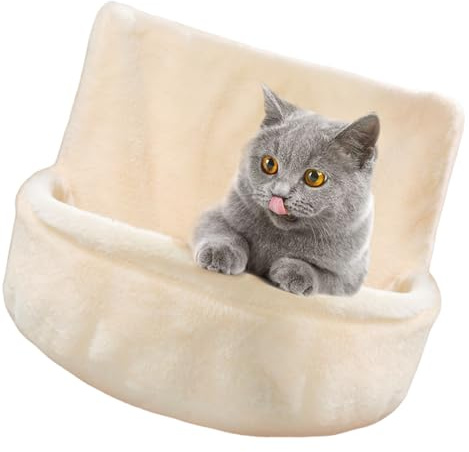 HUANGING Hamac luxueux pour chats pour chauffage - Grand lit en peluche amovible et lavable pour temps froid