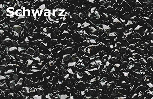 Steinteppich Aussenbereich 25 kg NERO SCHWARZ 2-2,5 m² + LF68-Bindemittel AUSSEN 1-4mm