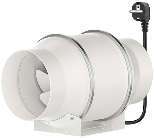 HG Power 150mm Ventilateur d'extraction 530 m³/h Ventilation Puissante avec EU Plug ent 1m de Cordon pour Bureau Toilettes Cuisine Halle Salle Hydroponique