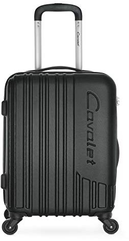 Cavalet Malibu - Leichter Handgepäck Trolley, Kabinengepäck Koffer 54 cm, 35 Liter, ABS, TSA Schloss, Black