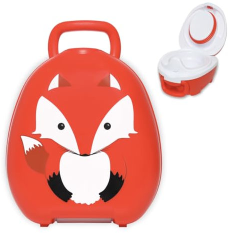 My Carry Potty - Pot de Voyage Renard - Meilleur Siège de Toilette Portable pour les Tout-Petits et les Enfants à Emporter Partout