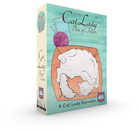 AEG Cat Lady: Box of Treats Expansion | New Challenges Await | Family Card Drafting Game | 2-4 Players | Ages 10+ | Easy to Learn | 30 Minute Playtime