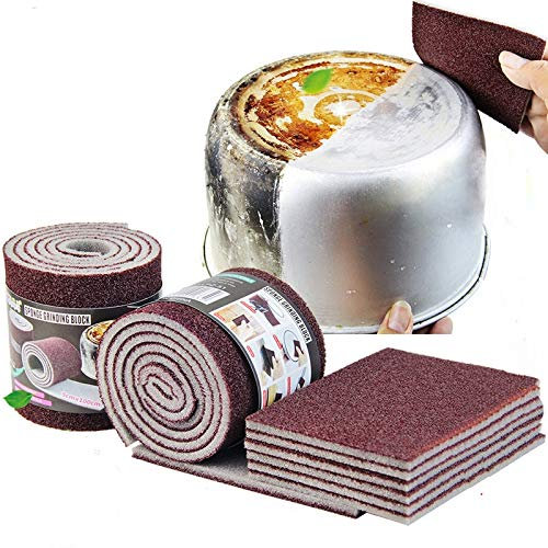 JIANGLAI 1 Rouleau De Chiffon Émeri Nano Éponge À Laver La Vaisselle Pot À Récurer Brosse De Nettoyage Ustensile De Cuisine Rouille Enlever Le Tampon À Récurer De Cuisine