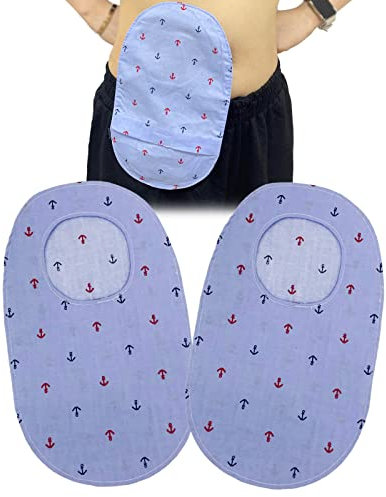 Colostomy Bag Covers - Ostomia Supporto Sacchetto Indumento con Apertura Rotonda per Ileostomia Stoma, 3 ID, 2 Pz