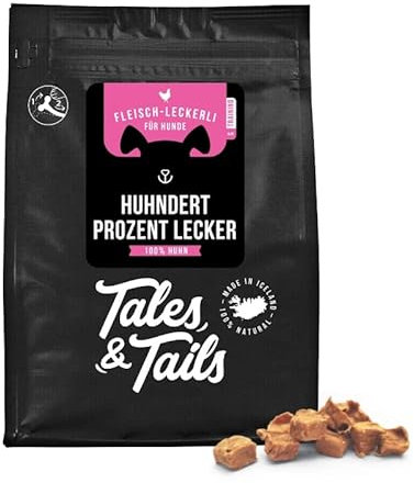 Tales & Tails Trainingsleckerli für Hunde I Sorte: 100% Huhn | Huhndert Prozent lecker | getreidefrei und zuckerfrei | 90g