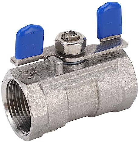 Válvula de Bola DN20 3/4, 1000PSI Válvula de Rosca Hembra Acero Inoxidable 304 Llave de Paso Agua para Grifos Externos