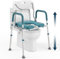 PELEGON Raised Toilet Seat With Handles (400lb) - Adjustable 3 in 1 Commode Chair For Toilet With Arms, Toilet Riser With Handles, Toilet Chair Over Toilet, Handicap Toilet Seat For Elderly & Disabled