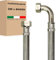 Flexschlauch DN19-3/4 Edelstahl Panzerschlauch Sanitär Hauswasserwerk - Made in Italy (3/4 ÜM x 3/4 BOGEN, 30 cm)