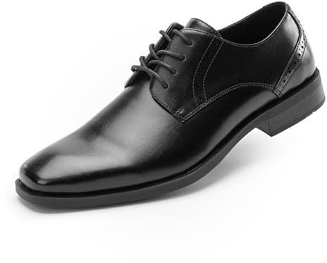 Cusolemore Herren Anzugschuhe Schnürhalbschuhe Männer Businessschuhe, Leder gefüttert, Square Toe für Formale Anlässe Gatsby Black 47