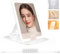 wobsion Travel Mirror with Light, Led Light Up Mirrors for Makeup, Rechargeable Light Mirror with 3 Color for Handbag, Gifts for Girls, Adjustable Stand, White